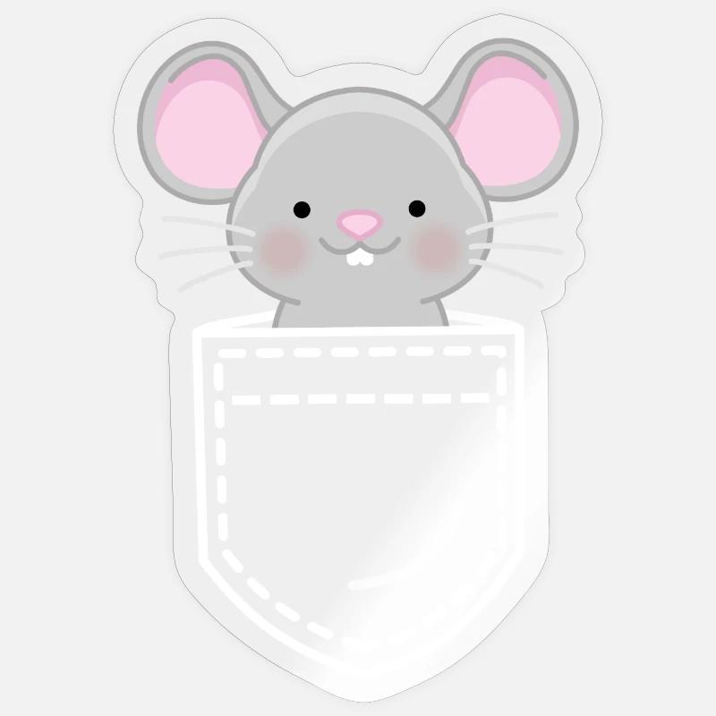 Mouse Mice - Sticker size S (10 x 10 cm) - transparent glossy