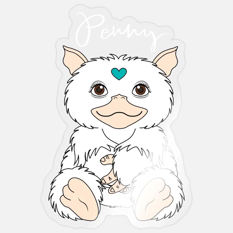Penny - Sticker taille S (10 x 10 cm) - brillant transparent