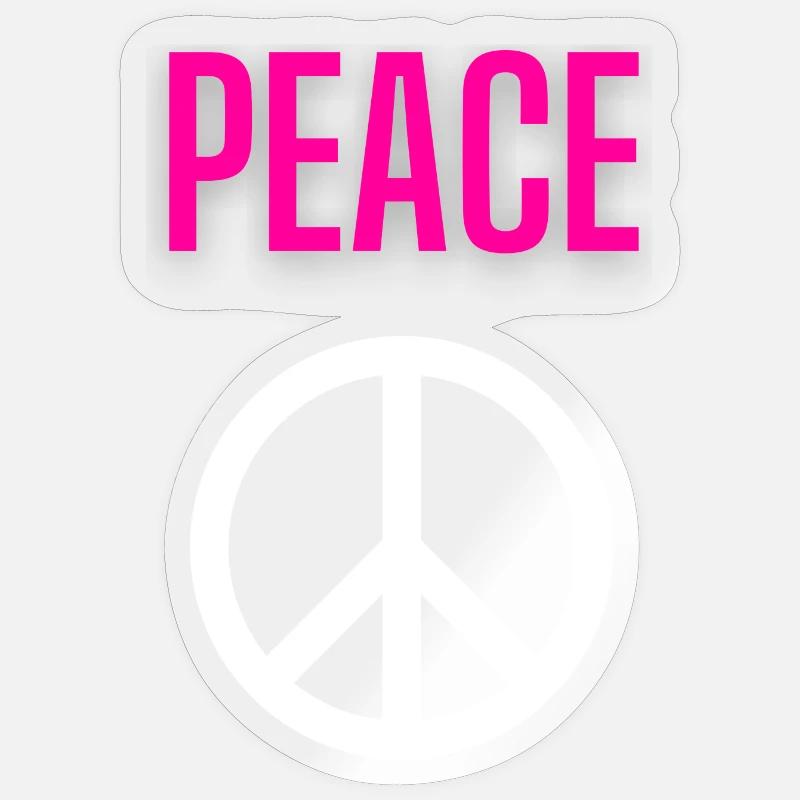 Peace - Lift - Front only - Sticker Größe S (10 x 10 cm) - Transparent glänzend