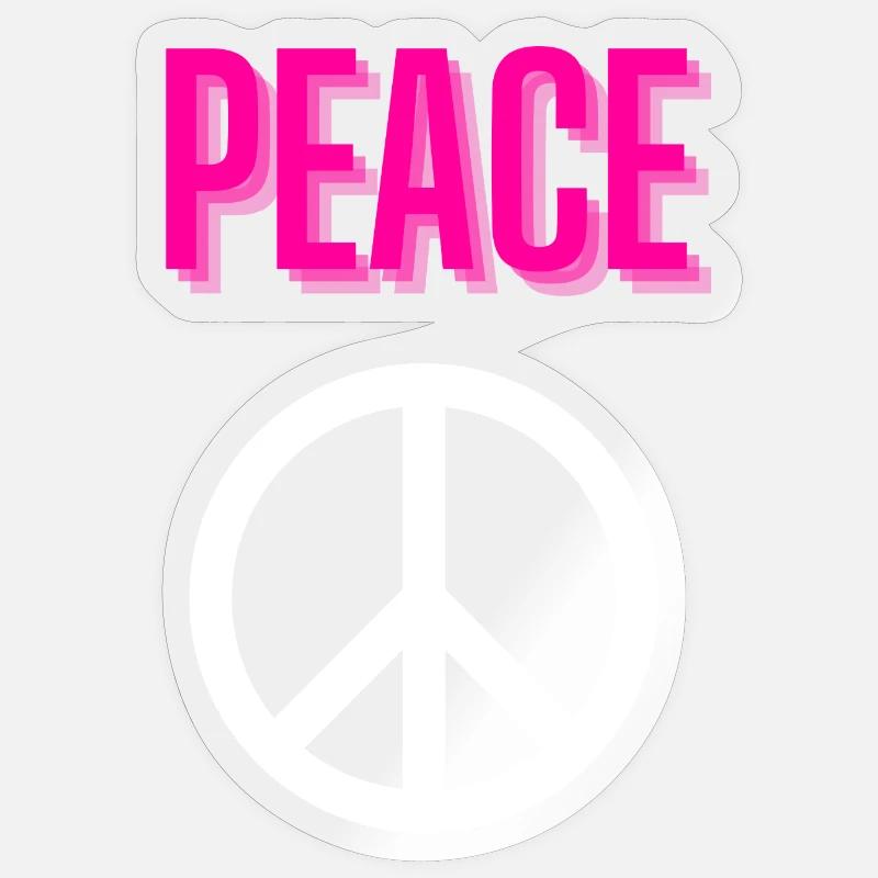Peace - Echo - Front only - Sticker Größe S (10 x 10 cm) - Transparent glänzend