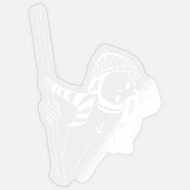 Matrose das Mädchen - Sticker Größe S (10 x 10 cm) - Transparent glänzend