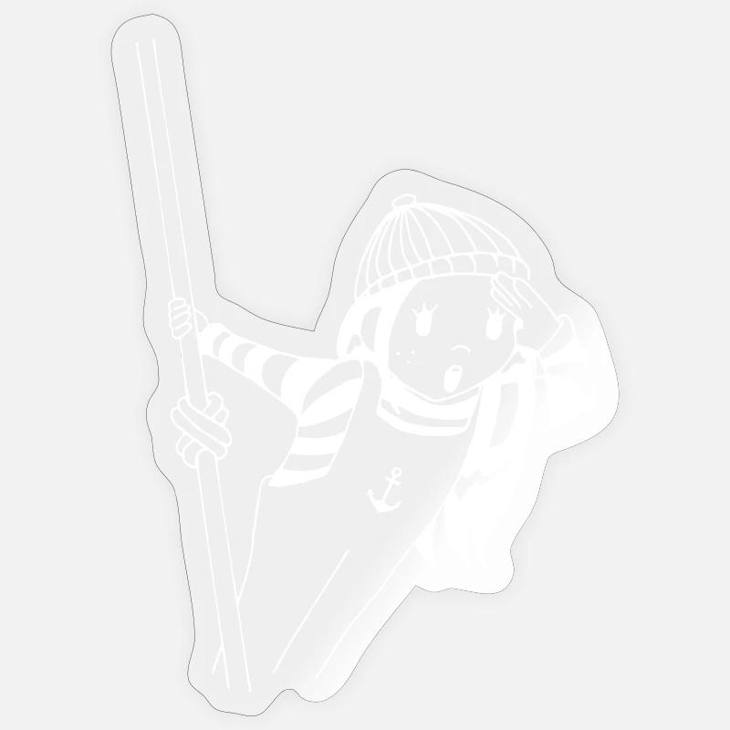 Matrose das Mädchen - Sticker Größe S (10 x 10 cm) - Transparent glänzend
