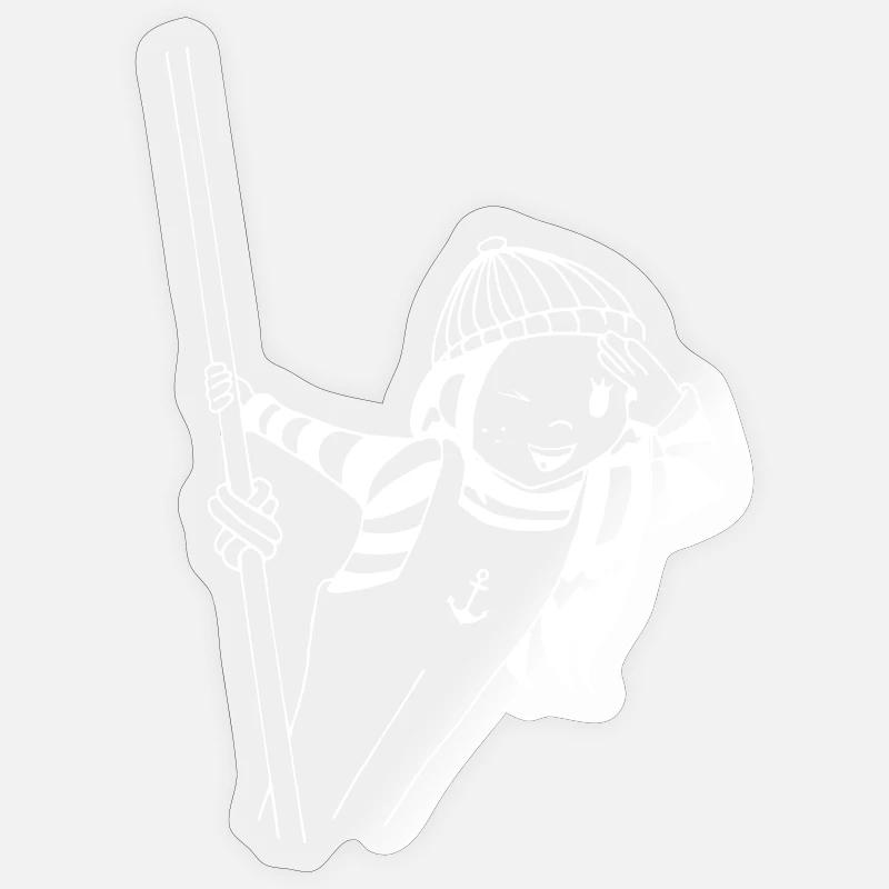 Matrose das Mädchen - Sticker Größe S (10 x 10 cm) - Transparent glänzend