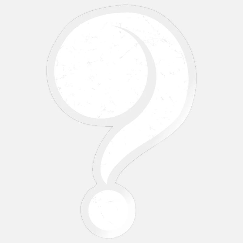 Point d’interrogation? Années soixante - Sticker taille S (10 x 10 cm) - brillant transparent