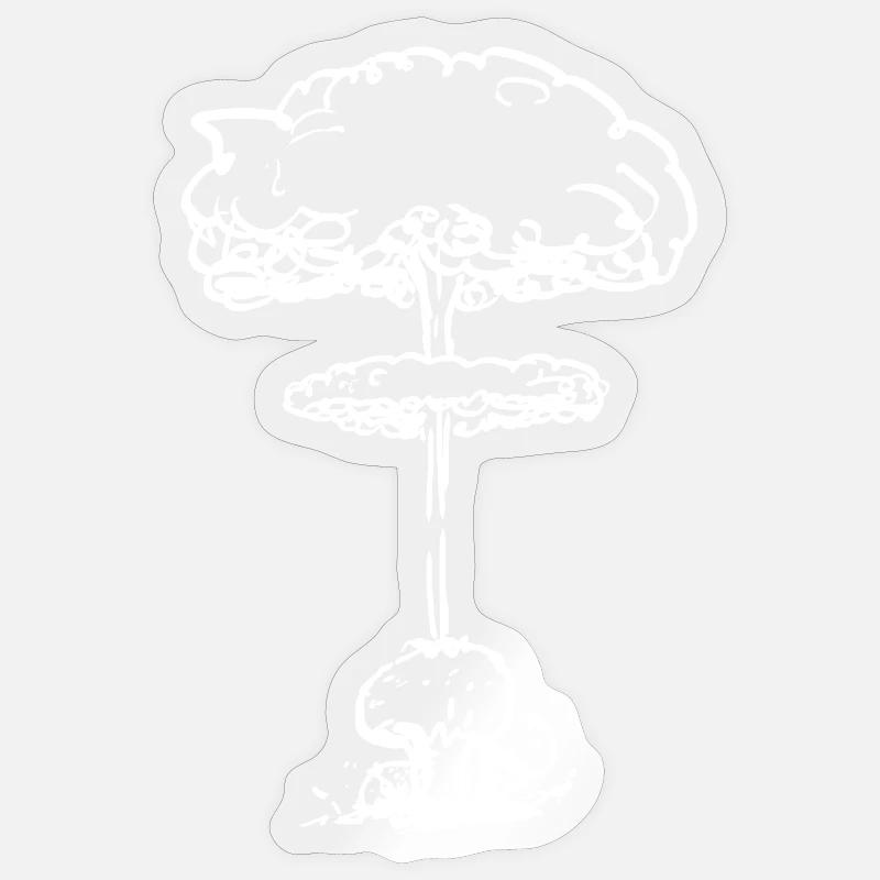 Nuklear pollensvamp (hvid) Sticker