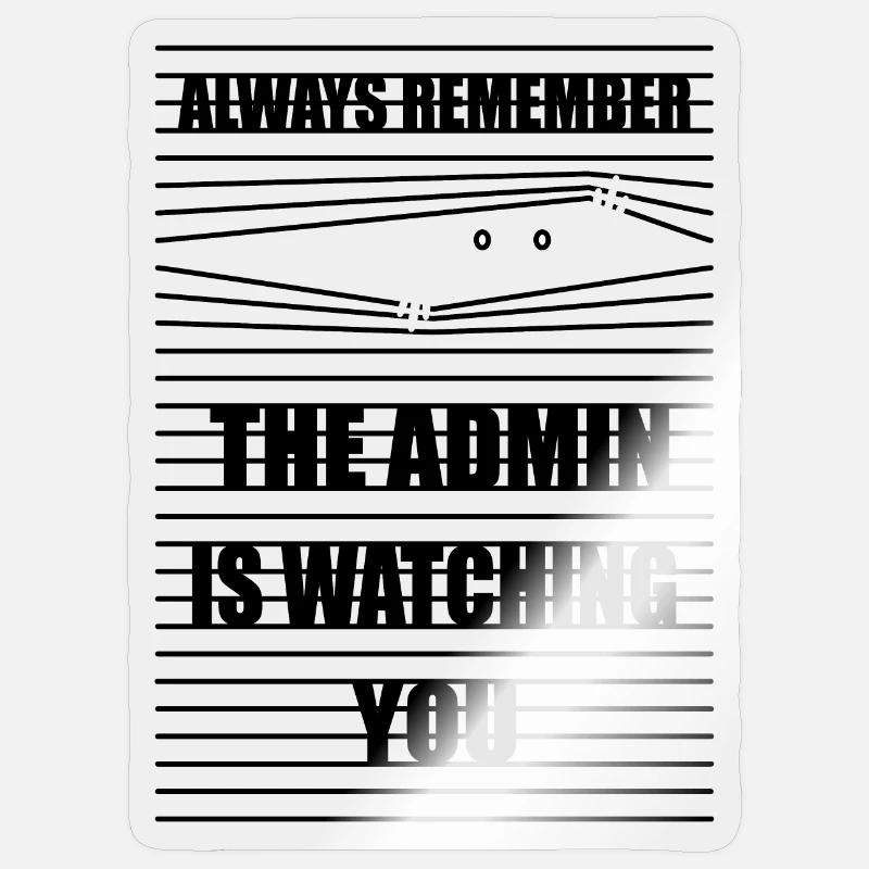 Administrator Admin IT EDV Computer PC Netzwerk - Sticker Größe S (10 x 10 cm) - Transparent glänzend
