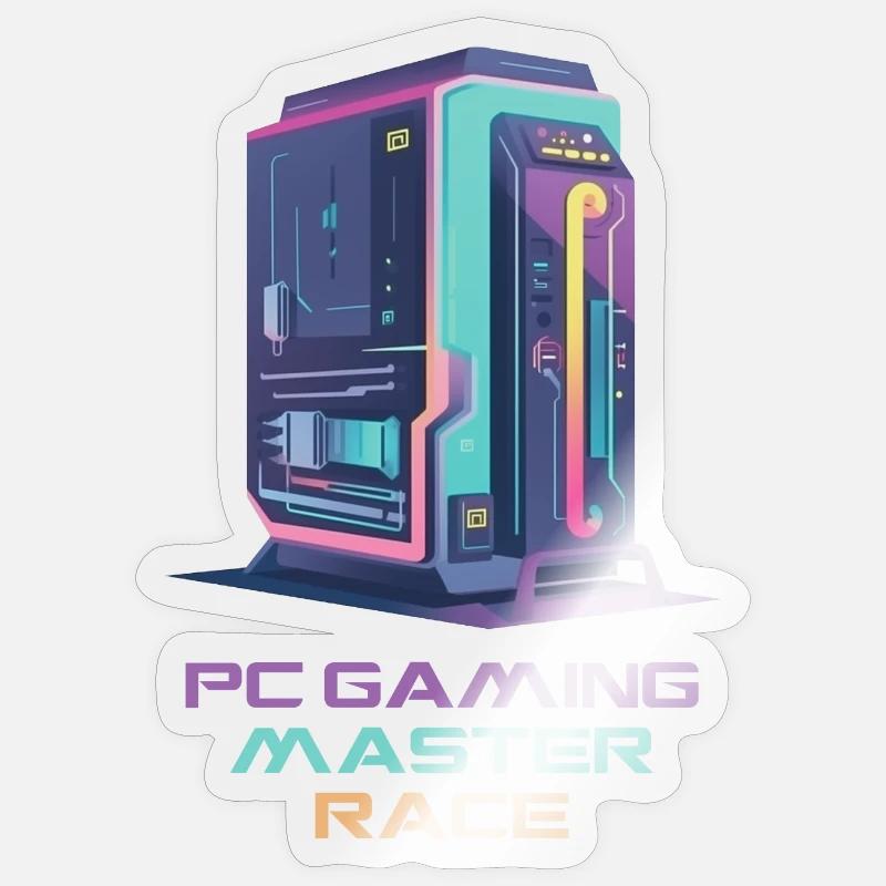Course des maîtres du jeu sur PC Sticker taille S (10 x 10 cm)