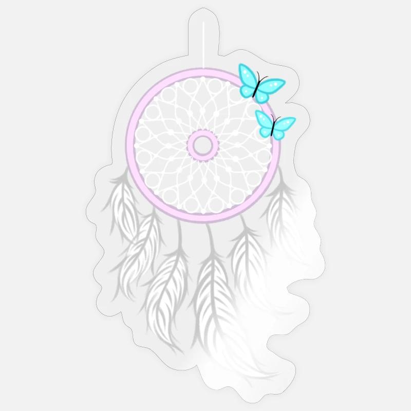 Traumfänger - Sticker Größe S (10 x 10 cm) - Transparent glänzend