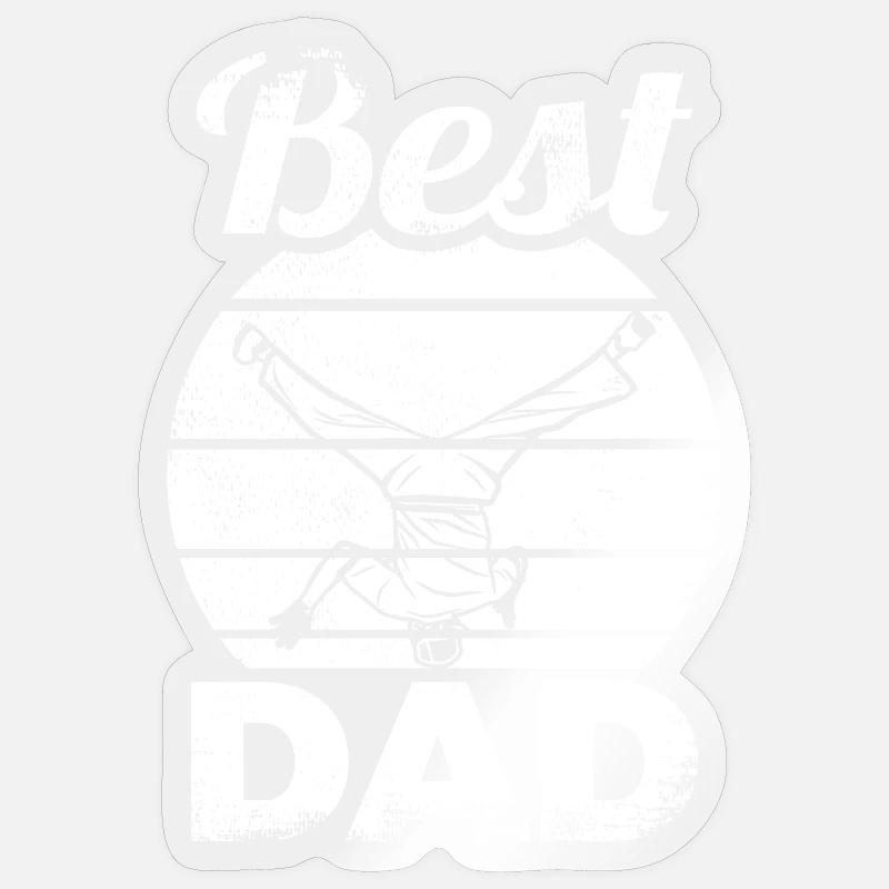 Breakdance Dad - Sticker size S (10 x 10 cm) - transparent glossy