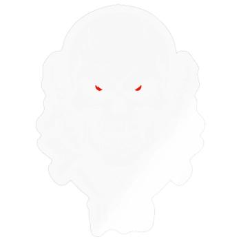Totenkopf - Sticker Größe S (10 x 10 cm) - Transparent glänzend - Vorne