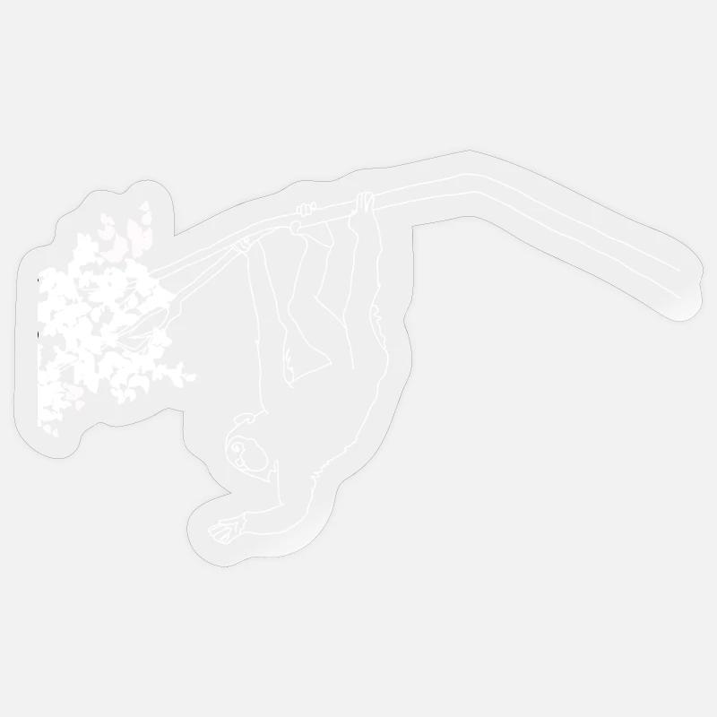Affe lineart Sticker Größe S (10 x 10 cm)