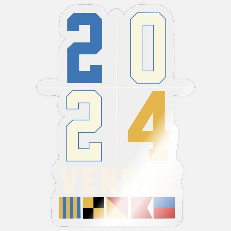 Course autour du globe 2024 Vendée Sticker taille S (10 x 10 cm)