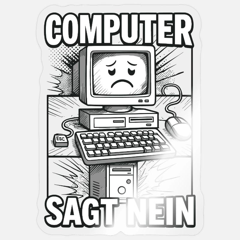 Computer says no - retro look Sticker size S (10 x 10 cm)