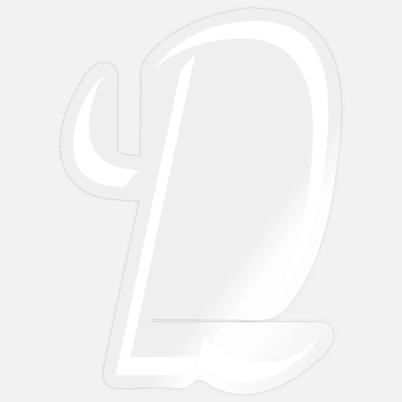 Letter D, Name, der Buchstabe D - Sticker Größe S (10 x 10 cm) - Transparent glänzend