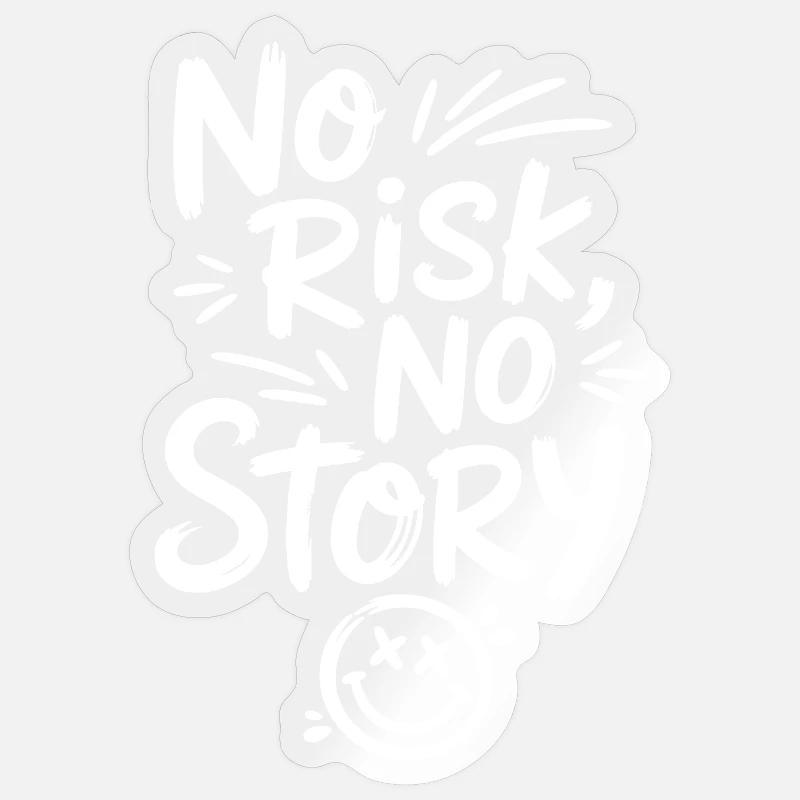 Smiley sans risque, sans histoire Sticker taille S (10 x 10 cm)