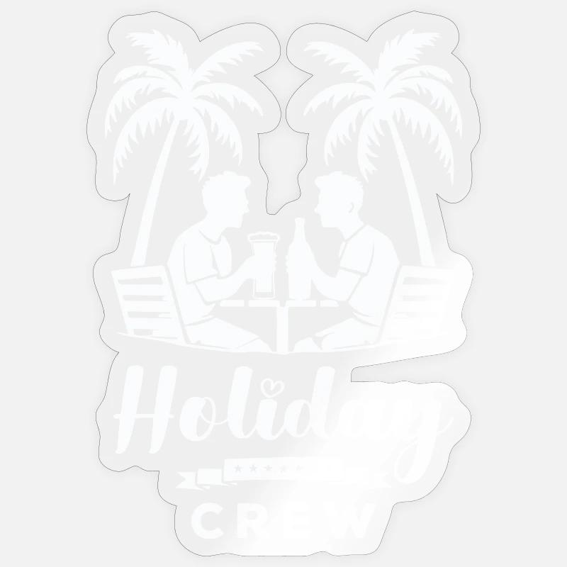 Zwei Freunde machen Party - Sticker Größe S (10 x 10 cm) - Transparent glänzend