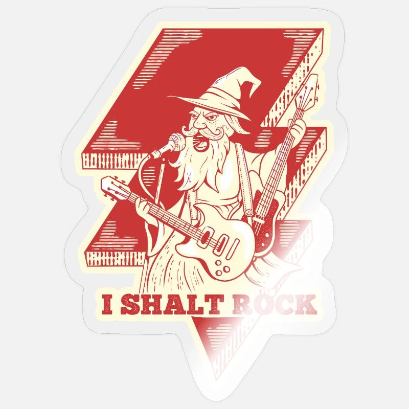 Sorcier magique à bascule - Sticker taille S (10 x 10 cm) - brillant transparent