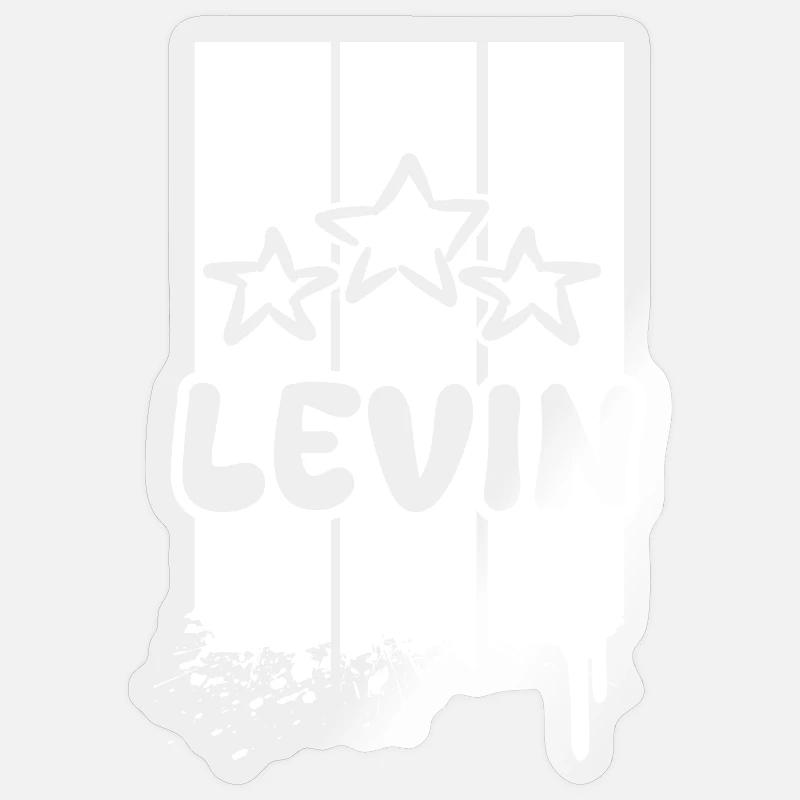 Levin Levin - Sticker taille S (10 x 10 cm) - brillant transparent