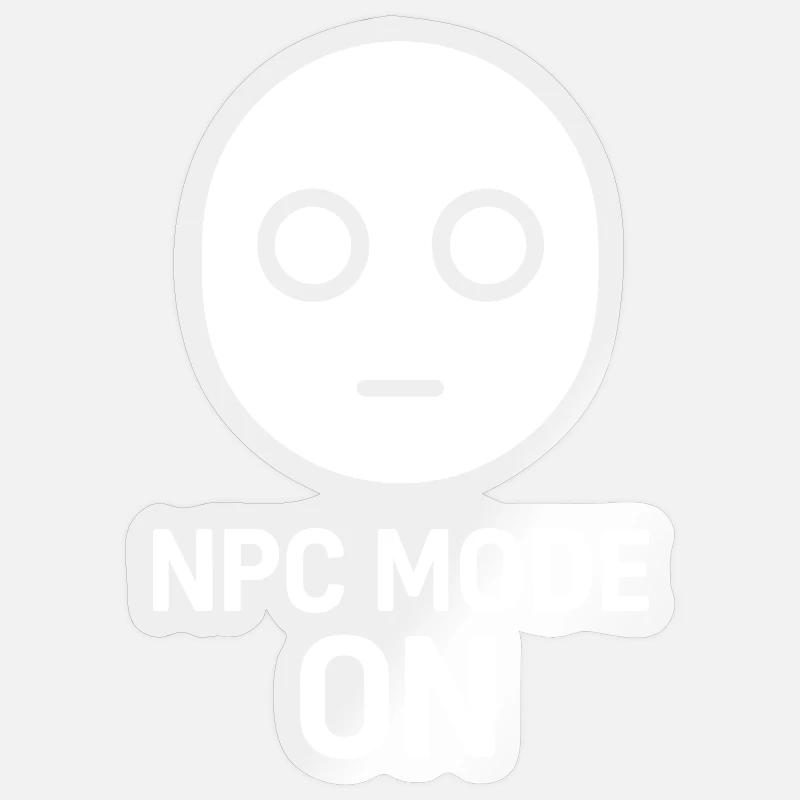 NPC Mode On - Sticker Größe S (10 x 10 cm) - Transparent glänzend