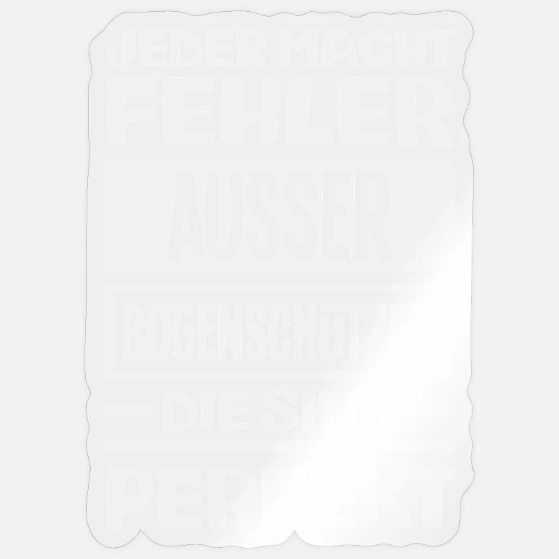 Ich gehe Bogenschießen - Sticker Größe S (10 x 10 cm) - Transparent glänzend