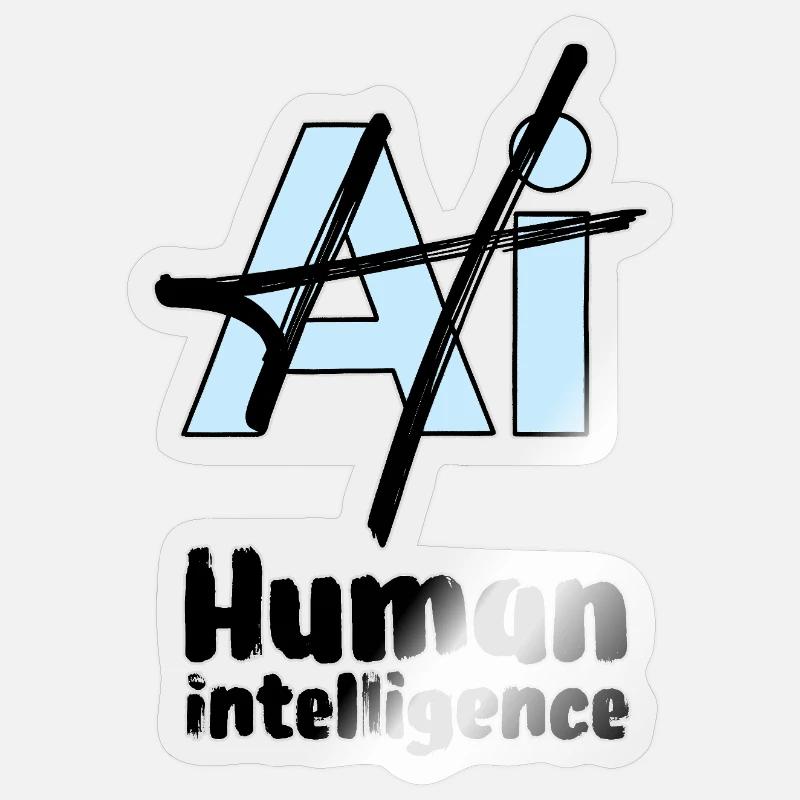 HUMAN INTELLIGENCE #2 - lets' talk - Sticker taille S (10 x 10 cm) - brillant transparent