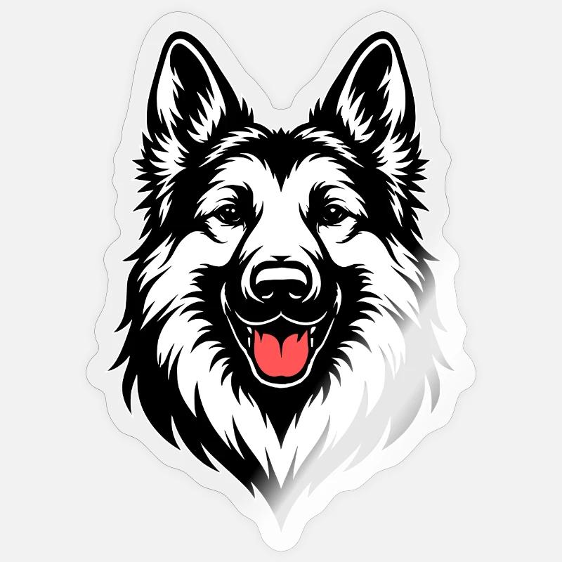 German Shepherd Design Sticker size S (10 x 10 cm)
