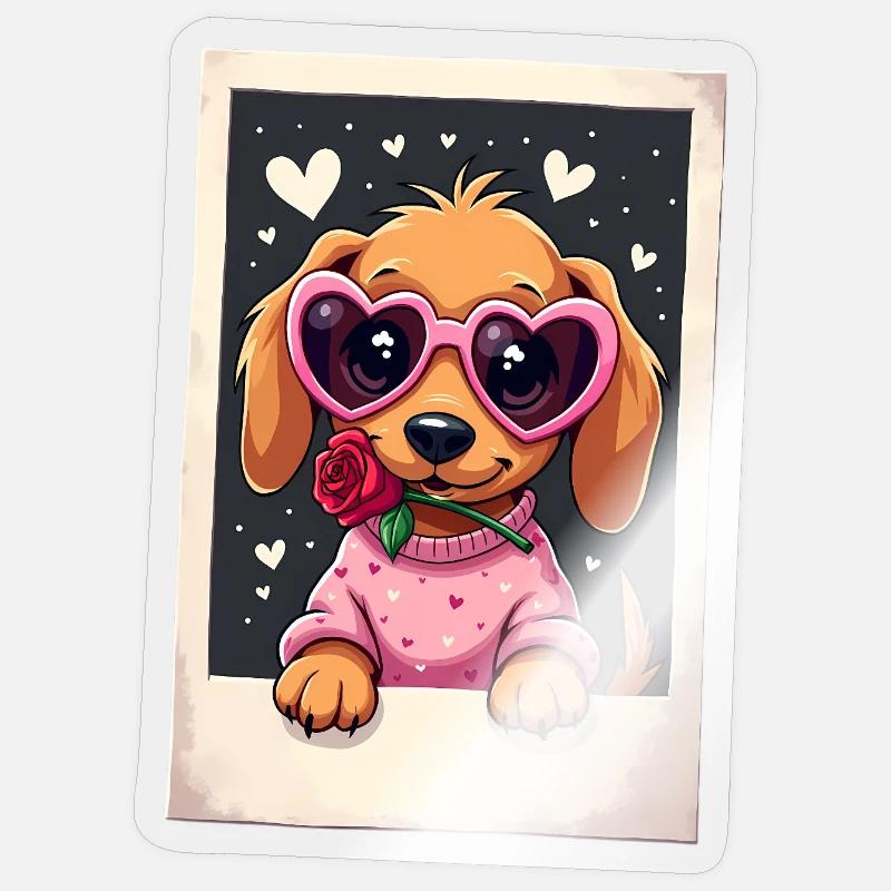 Dackel Dachshund Tekel - Sticker Größe S (10 x 10 cm) - Transparent glänzend