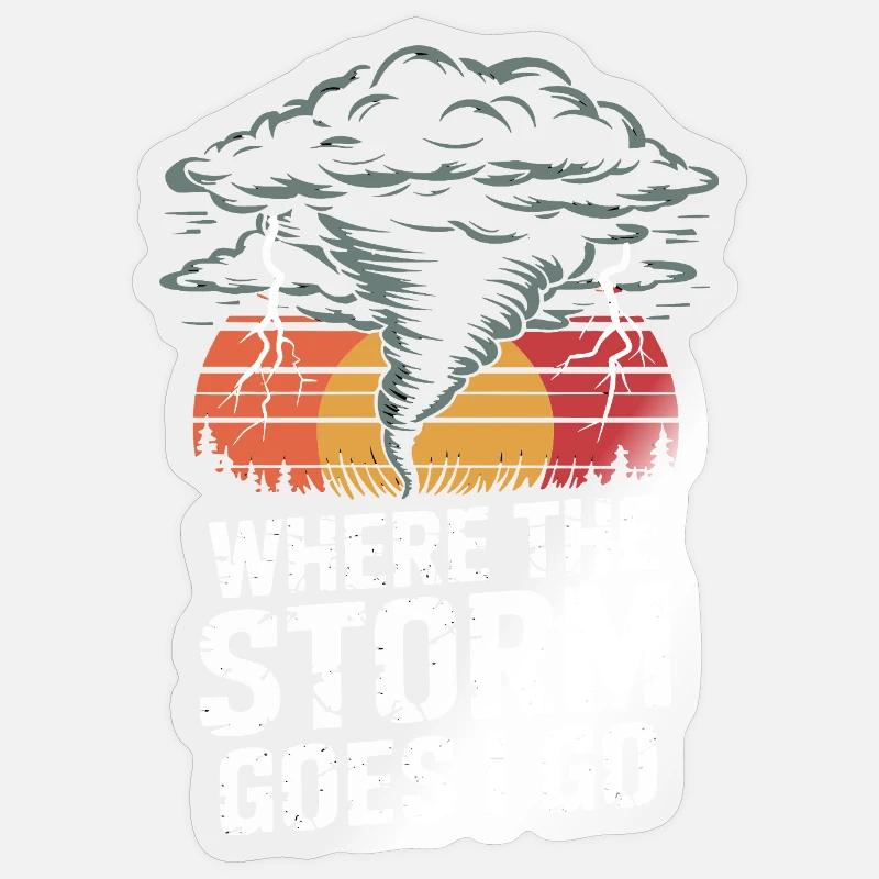 Sunset Storm Path Sticker size S (10 x 10 cm)