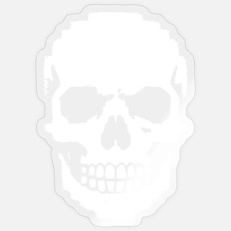 Totenkopf Schädel Pixel Art - Sticker Größe S (10 x 10 cm) - Transparent glänzend