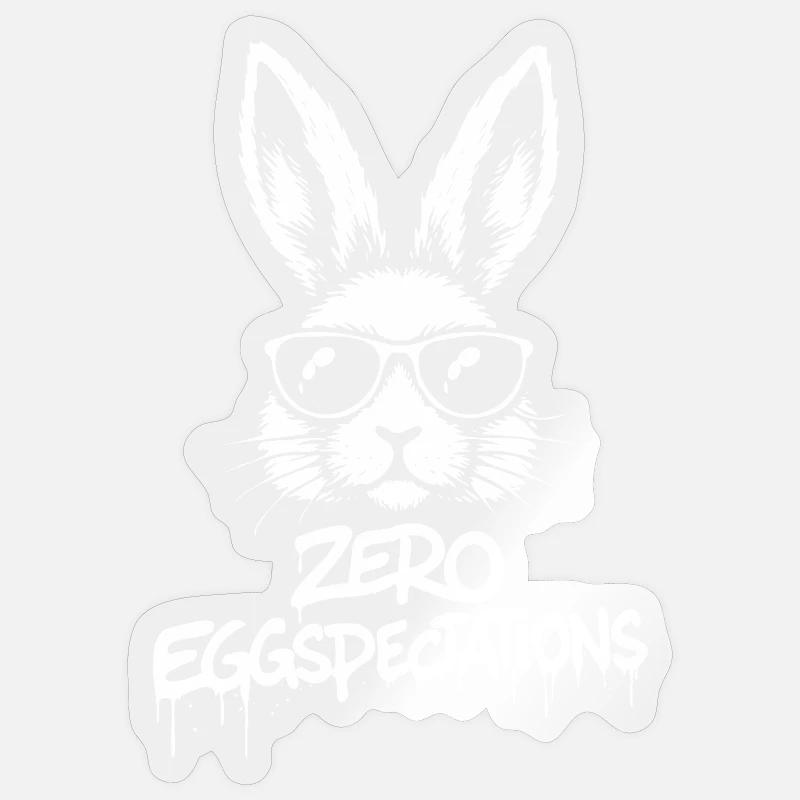 Zero Eggspectations - Sticker size S (10 x 10 cm) - transparent glossy