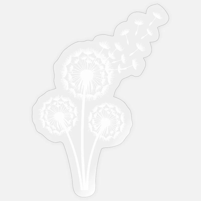 Löwenzahn im Wind Samenflug Sticker Größe S (10 x 10 cm)