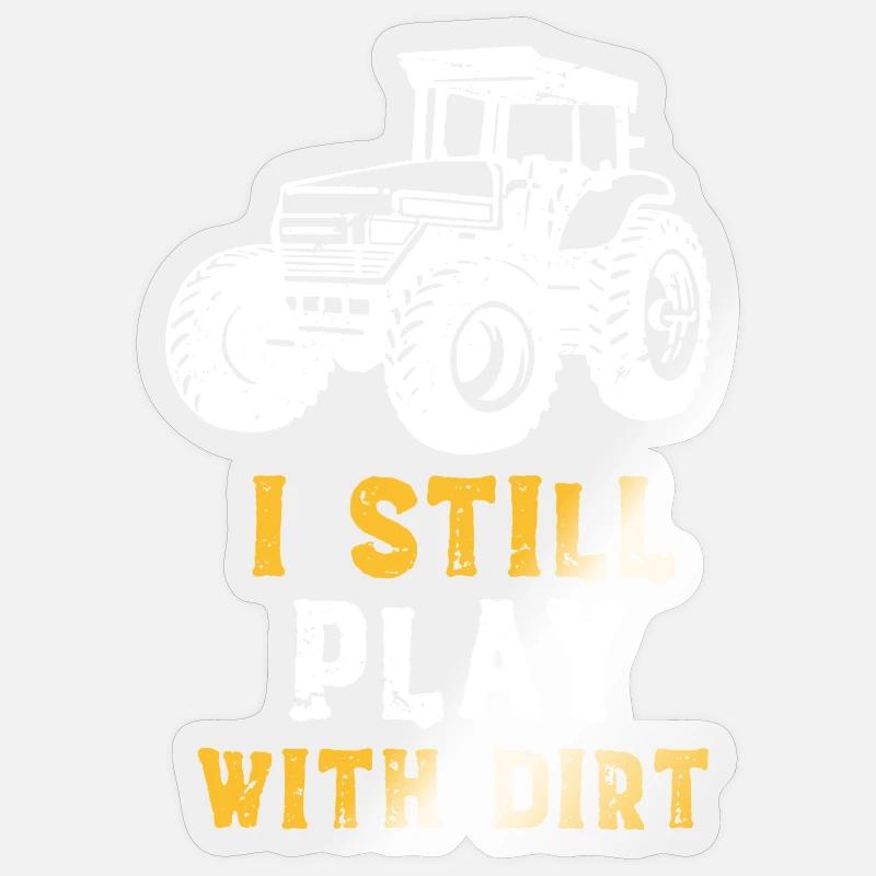 Traktor & Dreck Sticker Größe S (10 x 10 cm)