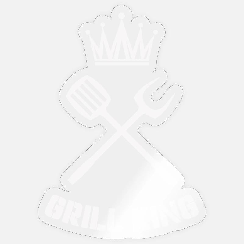 grill_king- - Sticker taille S (10 x 10 cm) - brillant transparent