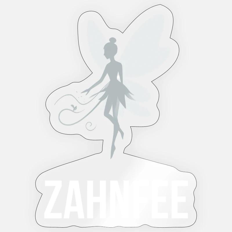 Zahnfee - Sticker Größe S (10 x 10 cm) - Transparent glänzend