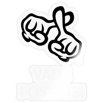 Vade Post Me! (Cross / Bible / Religion / NEG 2C) - Sticker size S (10 x 10 cm) - transparent glossy - Front