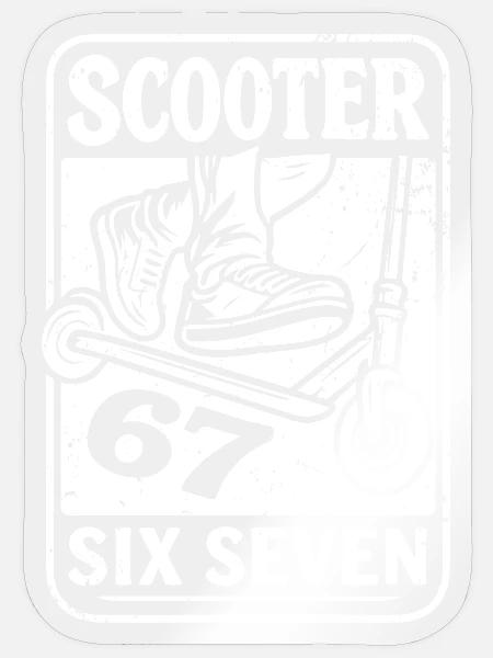 Backprint | Freestyle-Scooter Tretroller 67s - Sticker Größe S (10 x 10 cm) - Transparent glänzend