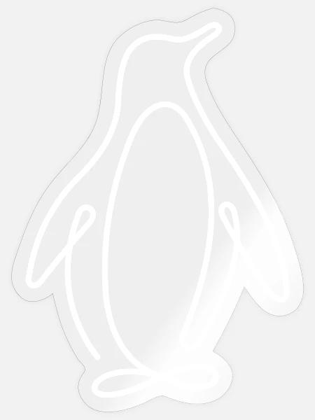 Pinguin Frontansicht Antarktis Winter Tierliebe - Sticker Größe S (10 x 10 cm) - Transparent glänzend