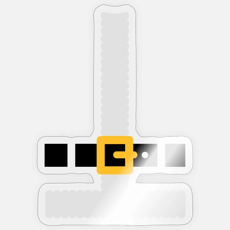 Weihnachtsmann Kostuum - Sticker Größe S (10 x 10 cm) - Transparent glänzend