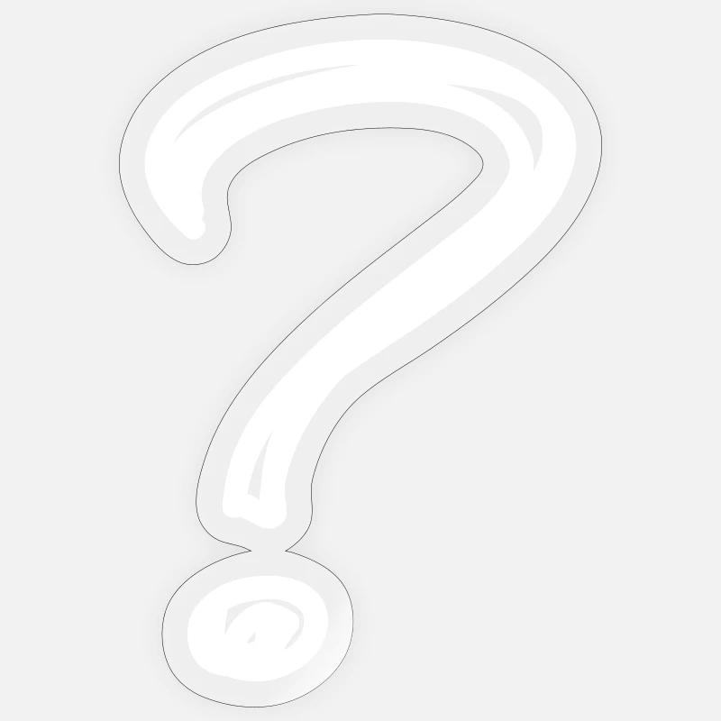 A question mark Sticker size S (10 x 10 cm)
