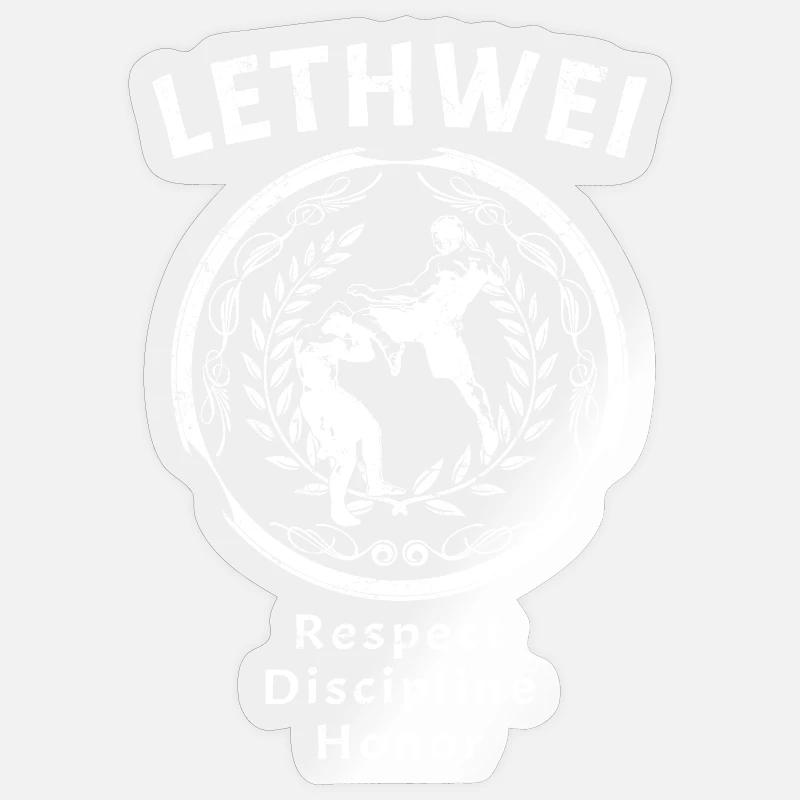 Lethwei Kämpfer - Sticker Größe S (10 x 10 cm) - Transparent glänzend