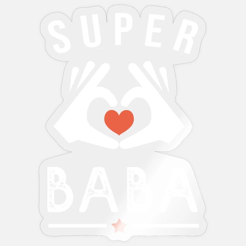 super baba gift baba Sticker size S (10 x 10 cm)