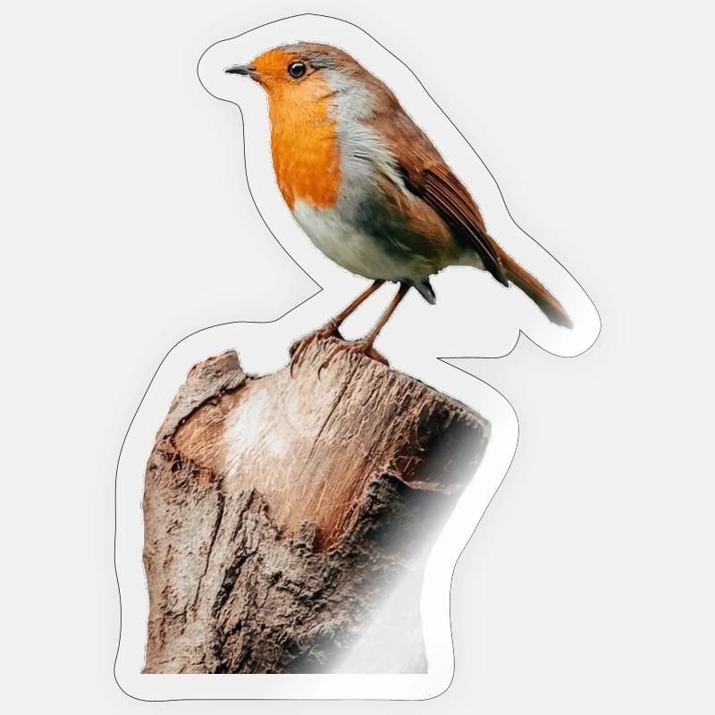 Robin - Sticker size S (10 x 10 cm) - transparent glossy