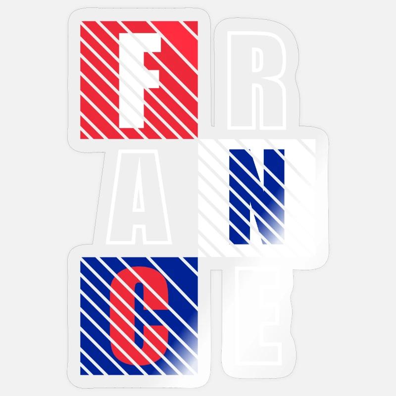 France - Sticker taille S (10 x 10 cm) - brillant transparent