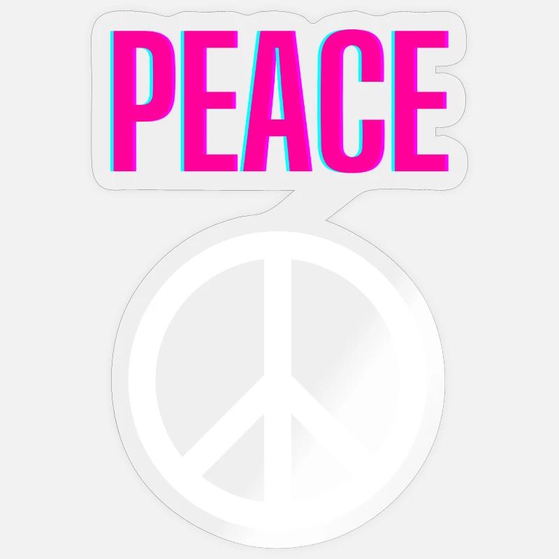 Peace - Delay - Front only Sticker size S (10 x 10 cm)