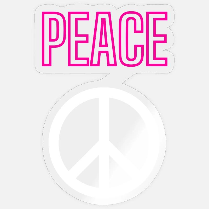 Peace - Hollow - Front only - Sticker Größe S (10 x 10 cm) - Transparent glänzend
