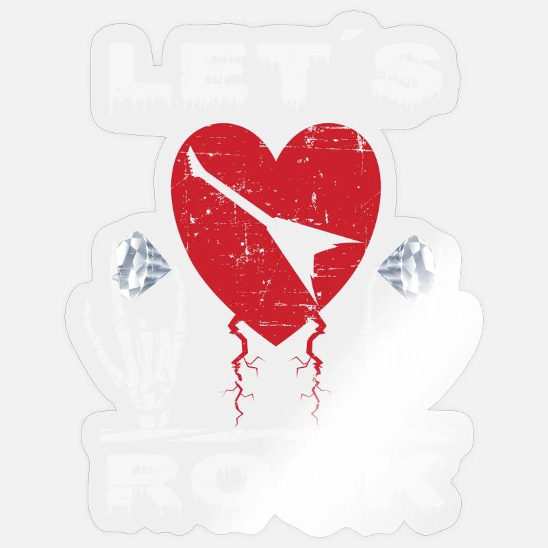Faisons du rock - Sticker taille S (10 x 10 cm) - brillant transparent