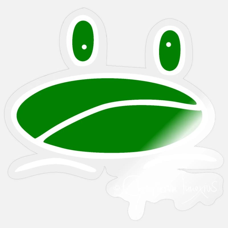 Frogmini - Ranunculus Oophagus - Sticker size S (10 x 10 cm) - transparent glossy