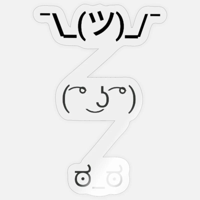Text Emoticons - Sticker size S (10 x 10 cm) - transparent glossy