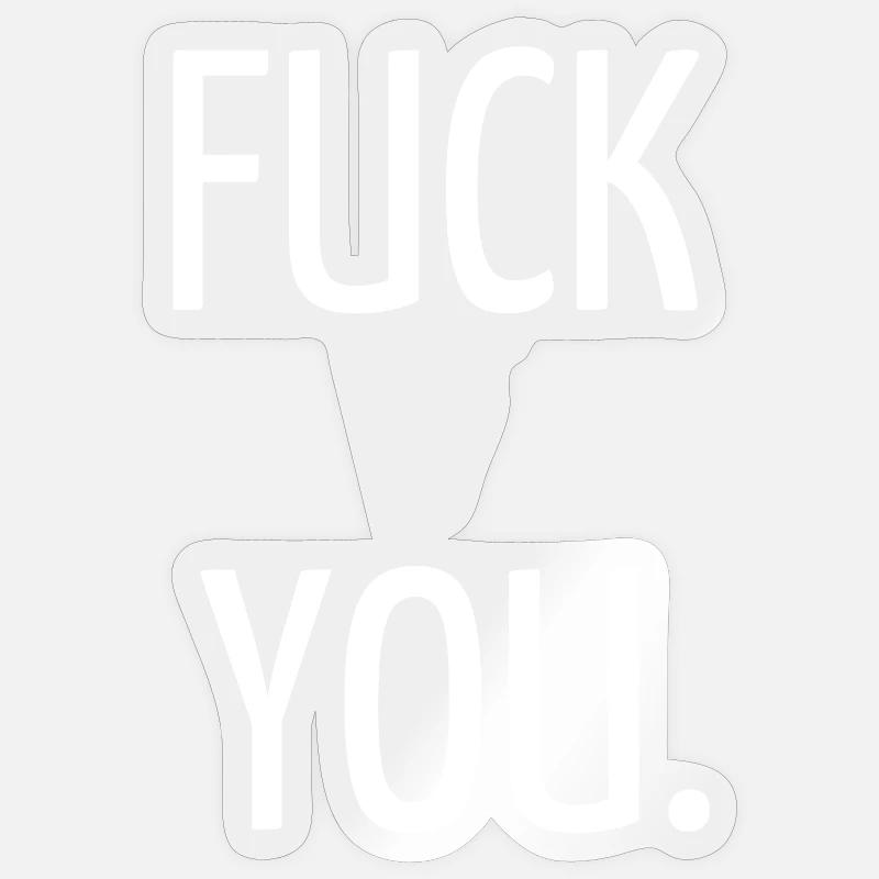 Fick dich Sticker Größe S (10 x 10 cm)