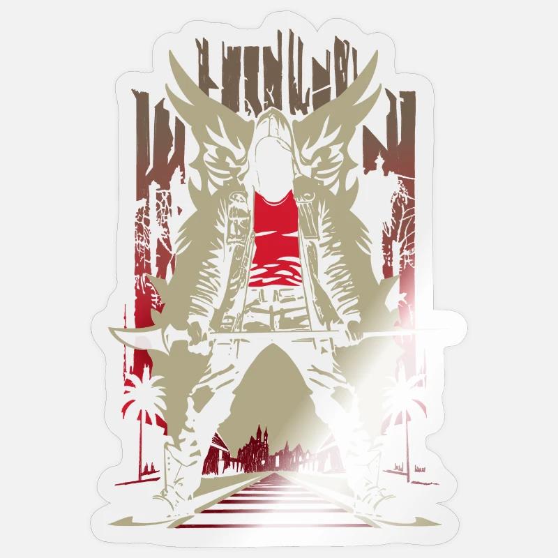 Gardes de route - Sticker taille S (10 x 10 cm) - brillant transparent